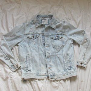 Zara Tampered Denim Jacket